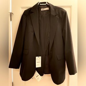 New With Tags. Zara Blazer. XL. Wide Pants. L. Navy.